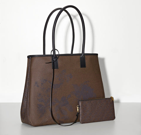 Le Jacquard Français, Perchoir Marron Shoulder Bag (vide)