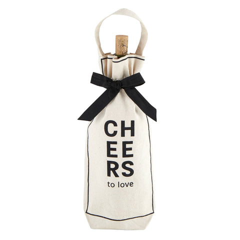 Cheers to Love Cloth Wine Bag