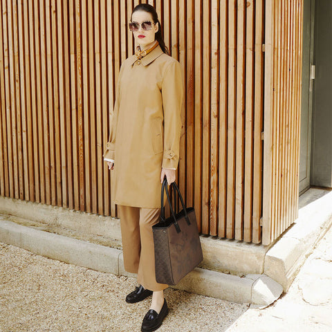 Le Jacquard Français, Perchoir Marron Shoulder Bag (vide)