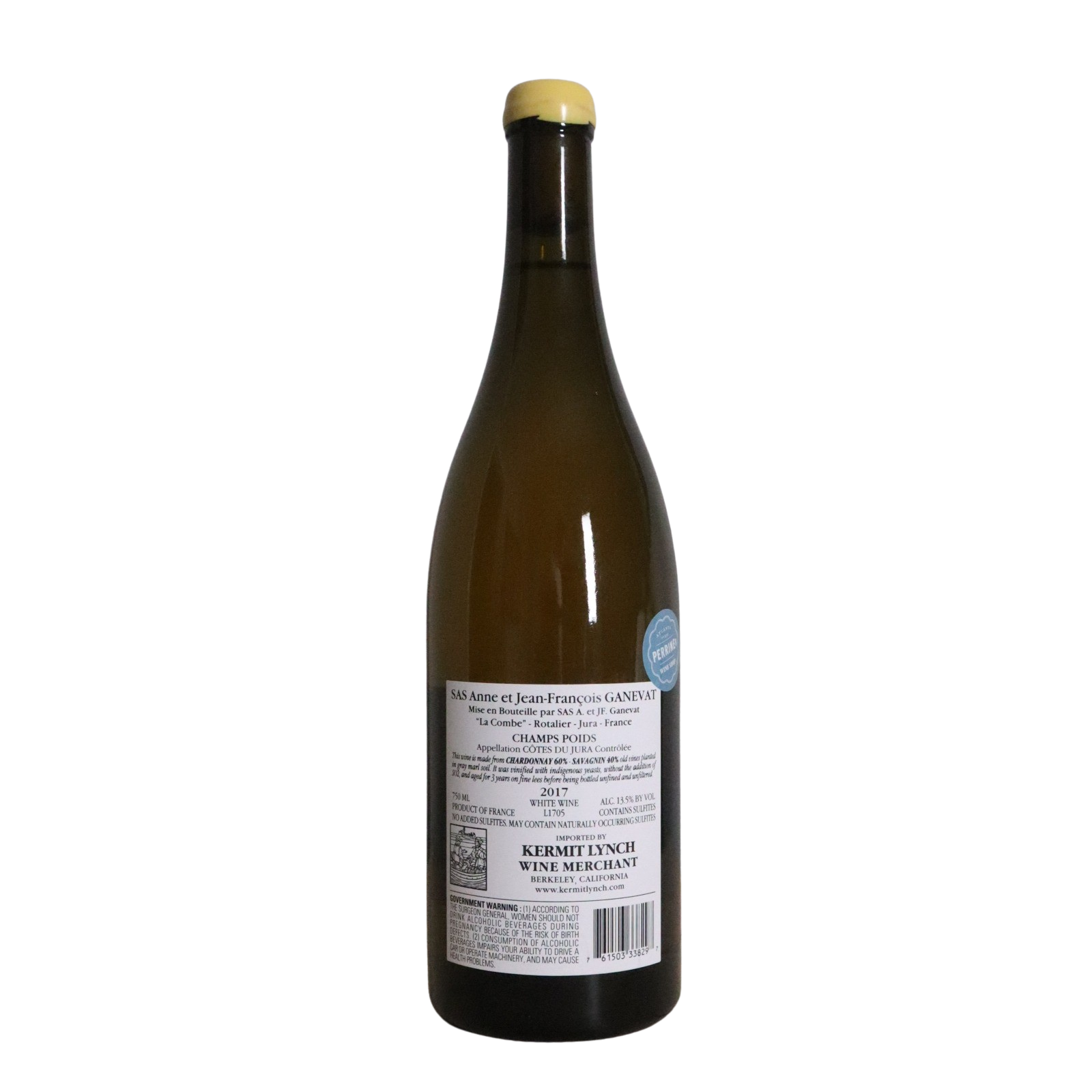 2017 Domaine Ganevat Côtes du Jura Chardonnay "Champs Poids", Jura, France